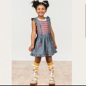 NWT Matilda Jane 12 denim overall dress